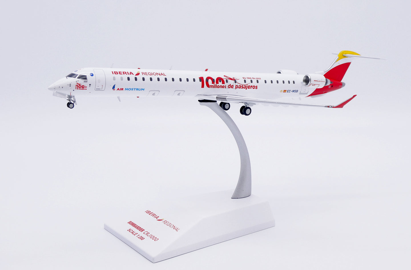JC WINGS CRJ-1000 IBERIA REGIONAL (AIR NOSTRUM) "100 MILLONES DE PASAJEROS" REG: EC-MSB