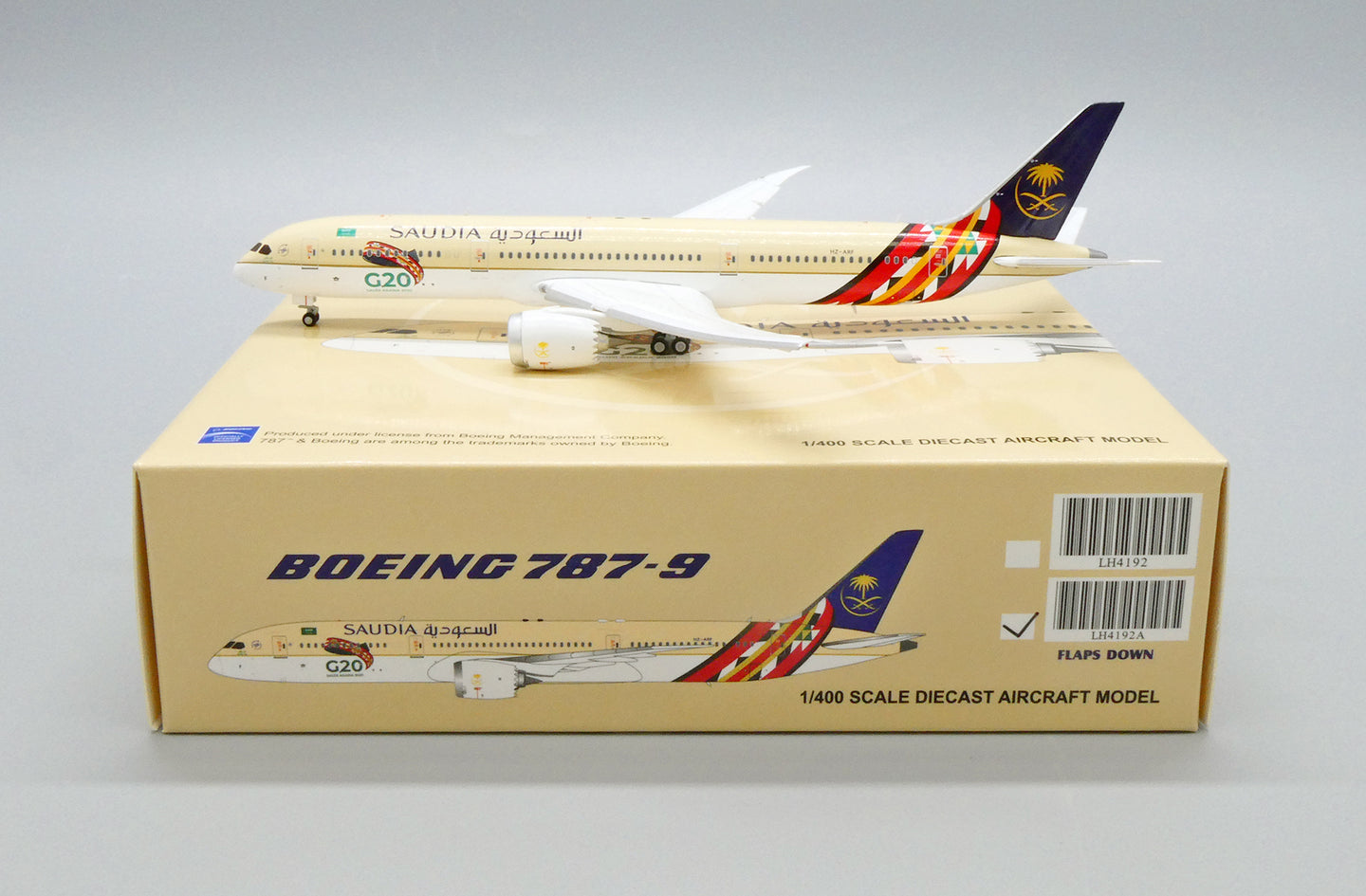 JC WINGS B787-9 SAUDI ARABIAN AIRLINES "G20 SAUDI ARABIA 2020" (FLAP DOWN) REG: HZ-ARF