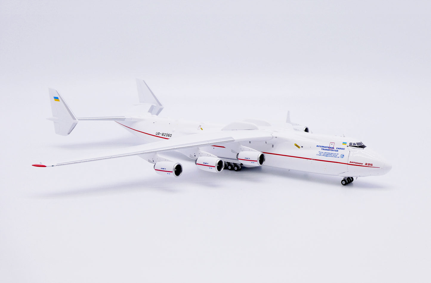 JC WINGS AN-225 ANTONOV DESIGN BUREAU "RED STRIPE" (INTERACTIVE SERIES) REG: UR-82060