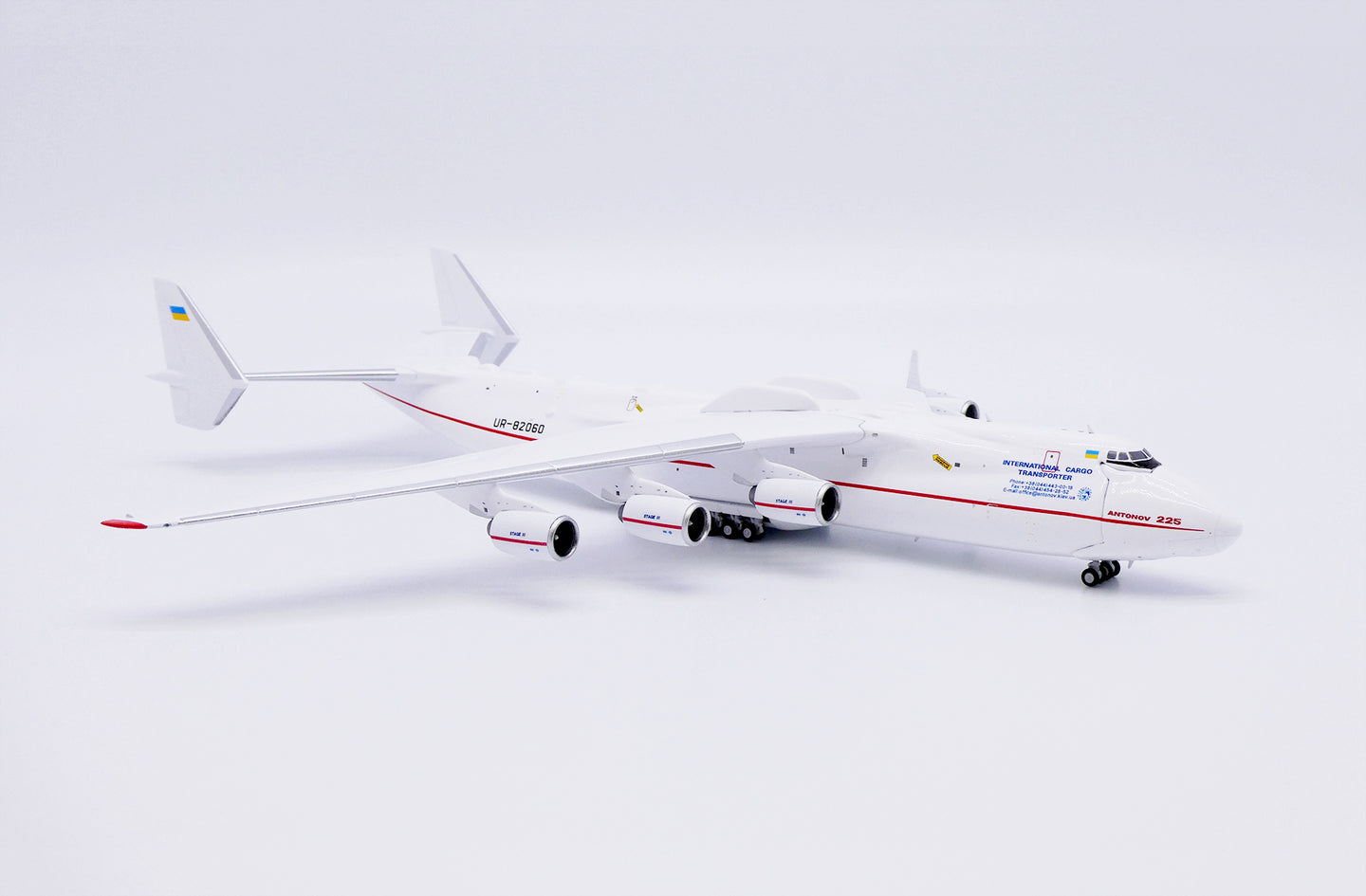 JC WINGS AN-225 ANTONOV DESIGN BUREAU "RED STRIPE" (INTERACTIVE SERIES) REG: UR-82060