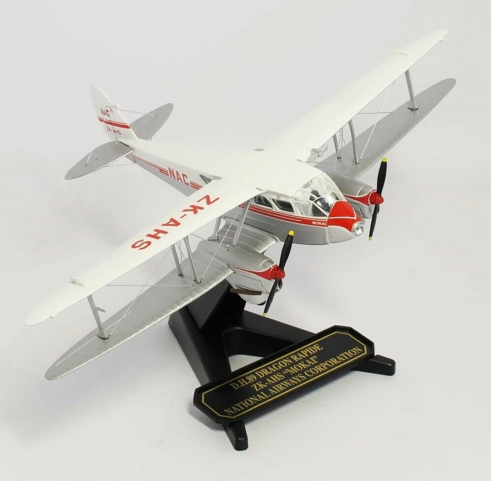 OXFORD DIECAST DH DRAGON RAPIDE ZK-AHS MOKAI NAC