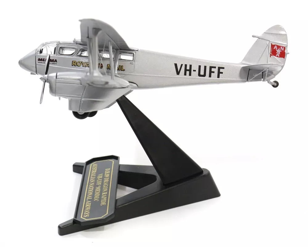OXFORD DIECAST DRAGON RAPIDE AUSTRALIAN NATIONAL AIRWAYS REG: VH-UFF