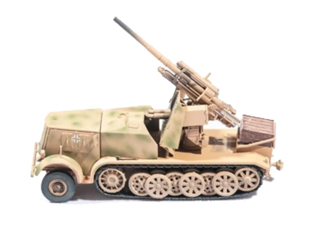PRECISION MODEL ART GERMAN ARMY HALF TRACK CAMOUFLAGED SD.KFZ8 DB9 88MM