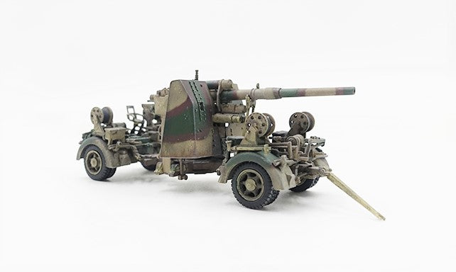 PRECISION MODEL ART 88MMGUN FLAK37 NORMANDY 1944 WITH TRAILER