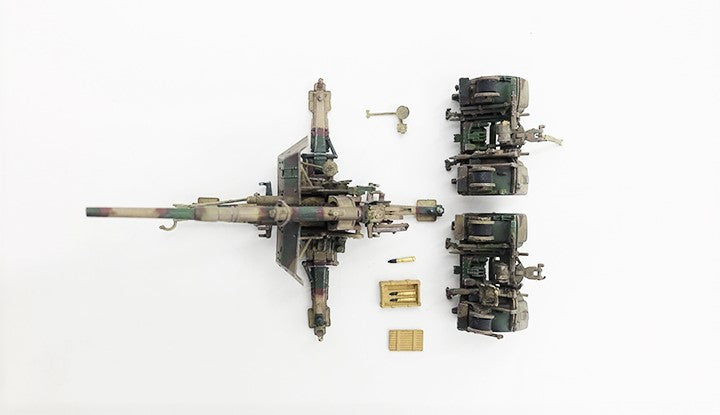 PRECISION MODEL ART 88MMGUN FLAK37 NORMANDY 1944 WITH TRAILER
