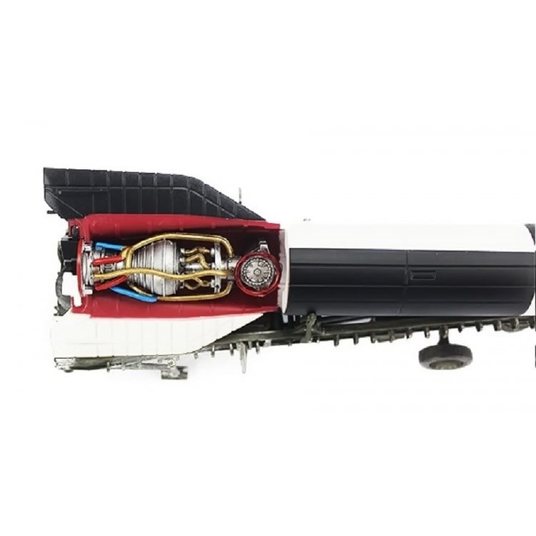 PRECISION MODEL ART V2 ROCKET GERMAN ARMY 1945 WITH LAUNCH TRAILER WORLD WAR II