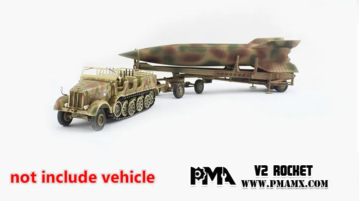 PRECISION MODEL ART V2 ROCKET CAMOUFLAGED + LAUNCH TRAILER