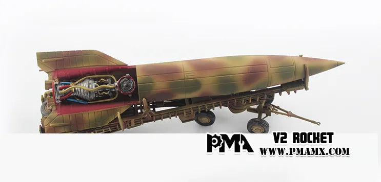 PRECISION MODEL ART V2 ROCKET CAMOUFLAGED + LAUNCH TRAILER