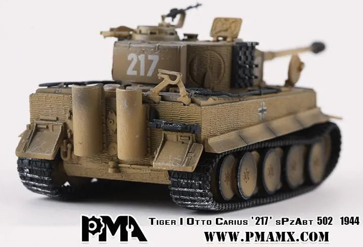PRECISION MODEL ART TIGER I OTTO CARIUS 217 SPZABT 502 + DIECAST ENGINE