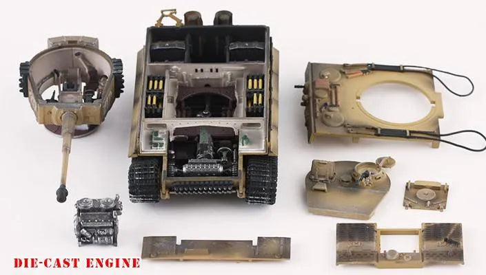 PRECISION MODEL ART TIGER I OTTO CARIUS 217 SPZABT 502 + DIECAST ENGINE