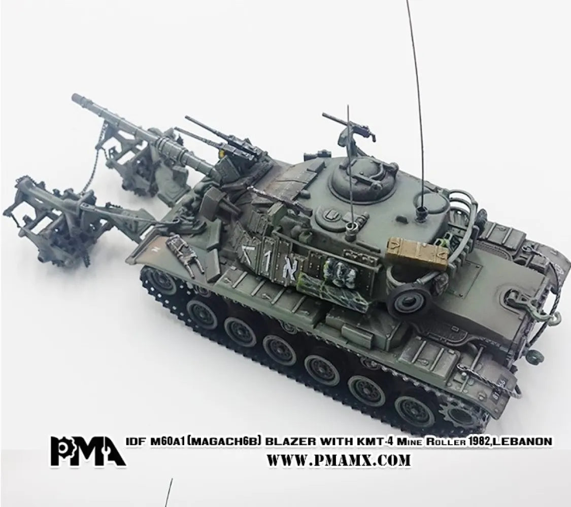 PRECISION MODEL ART IDF M60A1 BLAZER WITH KMT-4 MINE ROLLER