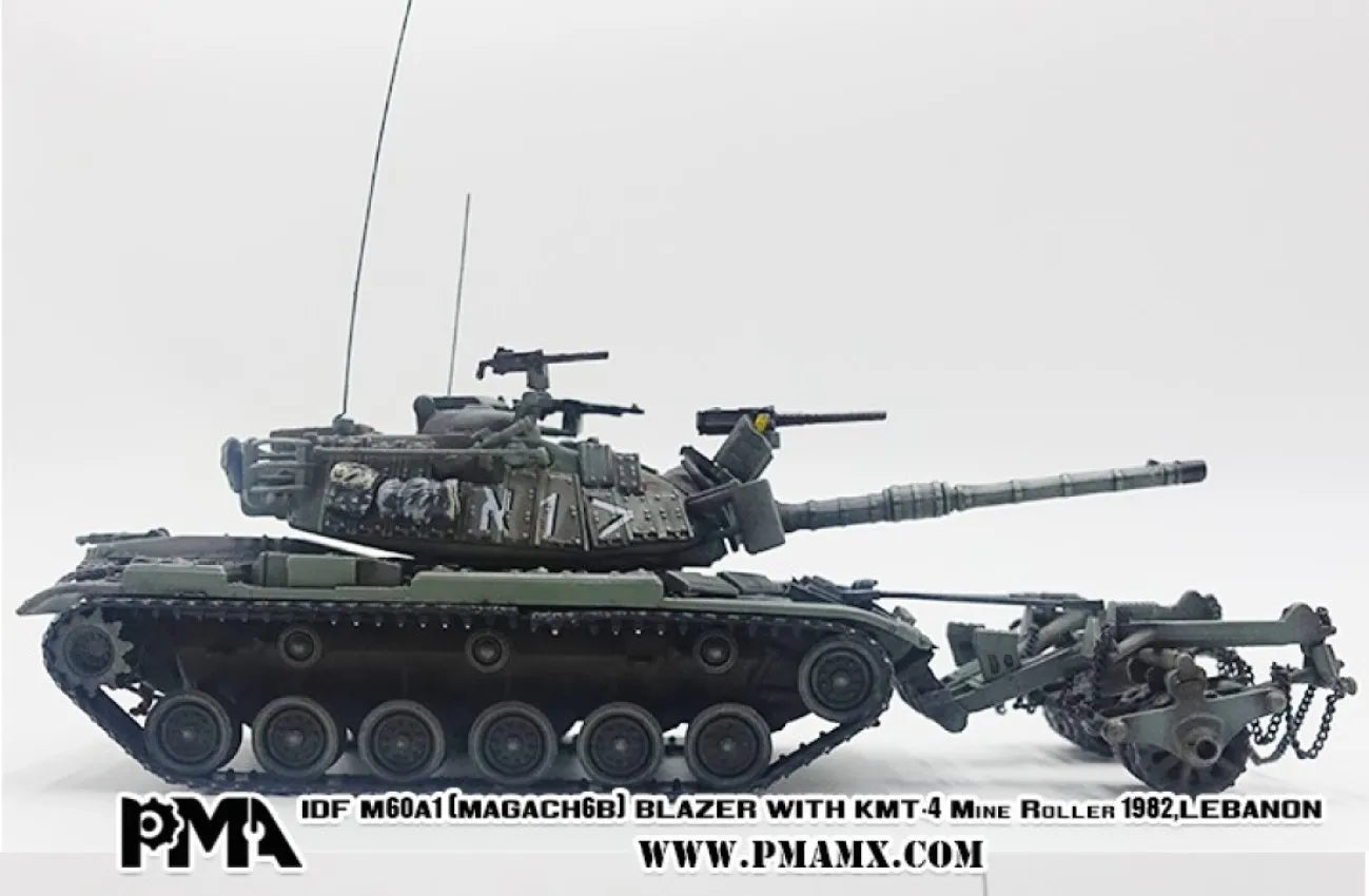 PRECISION MODEL ART IDF M60A1 BLAZER WITH KMT-4 MINE ROLLER