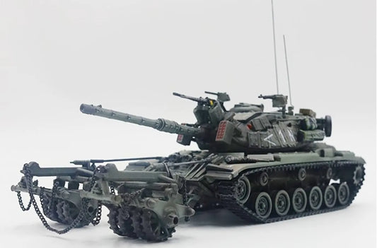 PRECISION MODEL ART IDF M60A1 BLAZER WITH KMT-4 MINE ROLLER