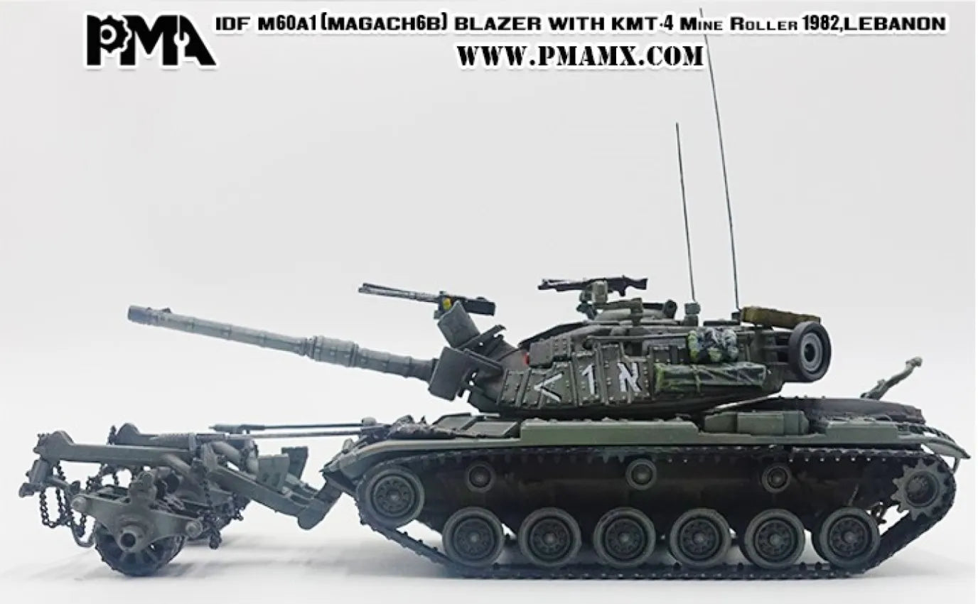 PRECISION MODEL ART IDF M60A1 BLAZER WITH KMT-4 MINE ROLLER