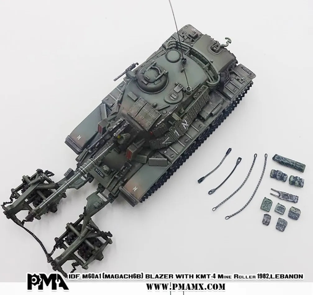 PRECISION MODEL ART IDF M60A1 BLAZER WITH KMT-4 MINE ROLLER