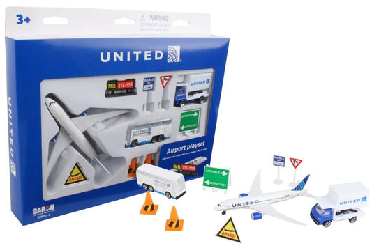 DARON B777-200 UNITED AIRLINES AIRPORT PLAYSET