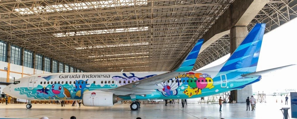 JC WINGS B737-800 GARUDA INDONESIA "POKEMON" (FLAPS DOWN) REG: PK-GMU