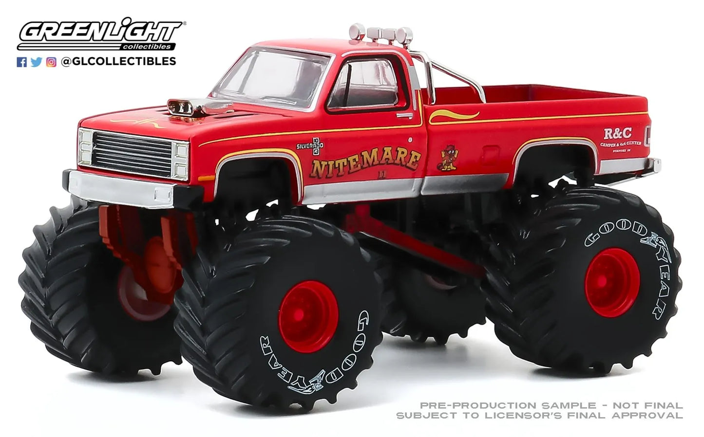 GREENLIGHT 1986 CHEVY SILVERADO MONSTER TRUCK NIGHTMARE II