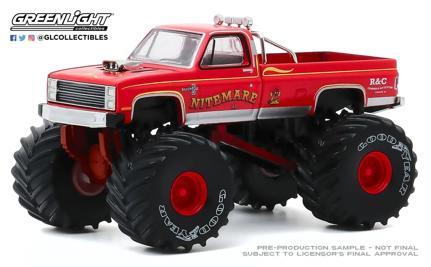 GREENLIGHT 1986 CHEVY SILVERADO MONSTER TRUCK NIGHTMARE II