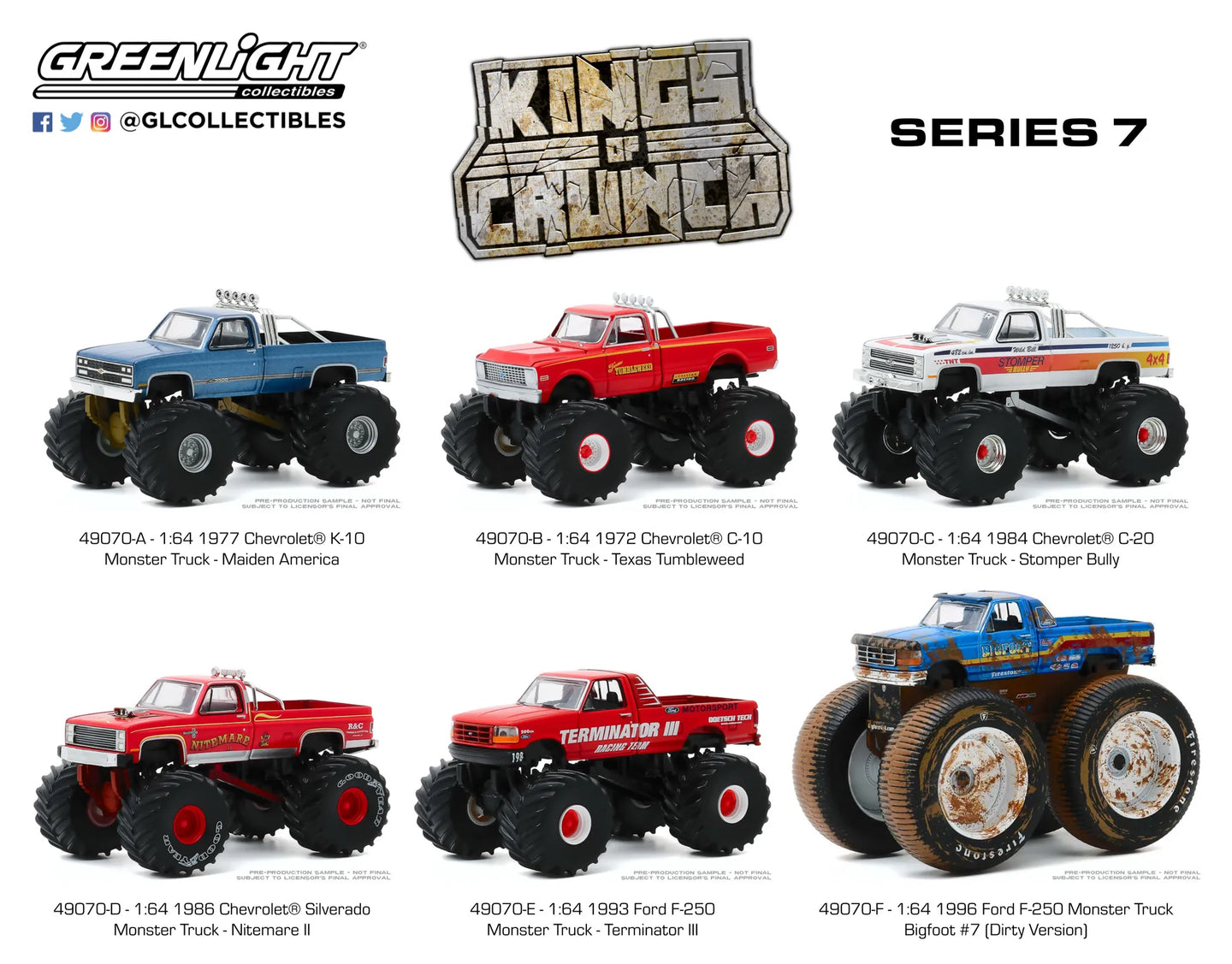 GREENLIGHT 1986 CHEVY SILVERADO MONSTER TRUCK NIGHTMARE II