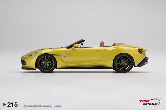 TOPSPEED ASTON MARTIN VANQUISH ZAGATO COSMOPOLITAN YELLOW