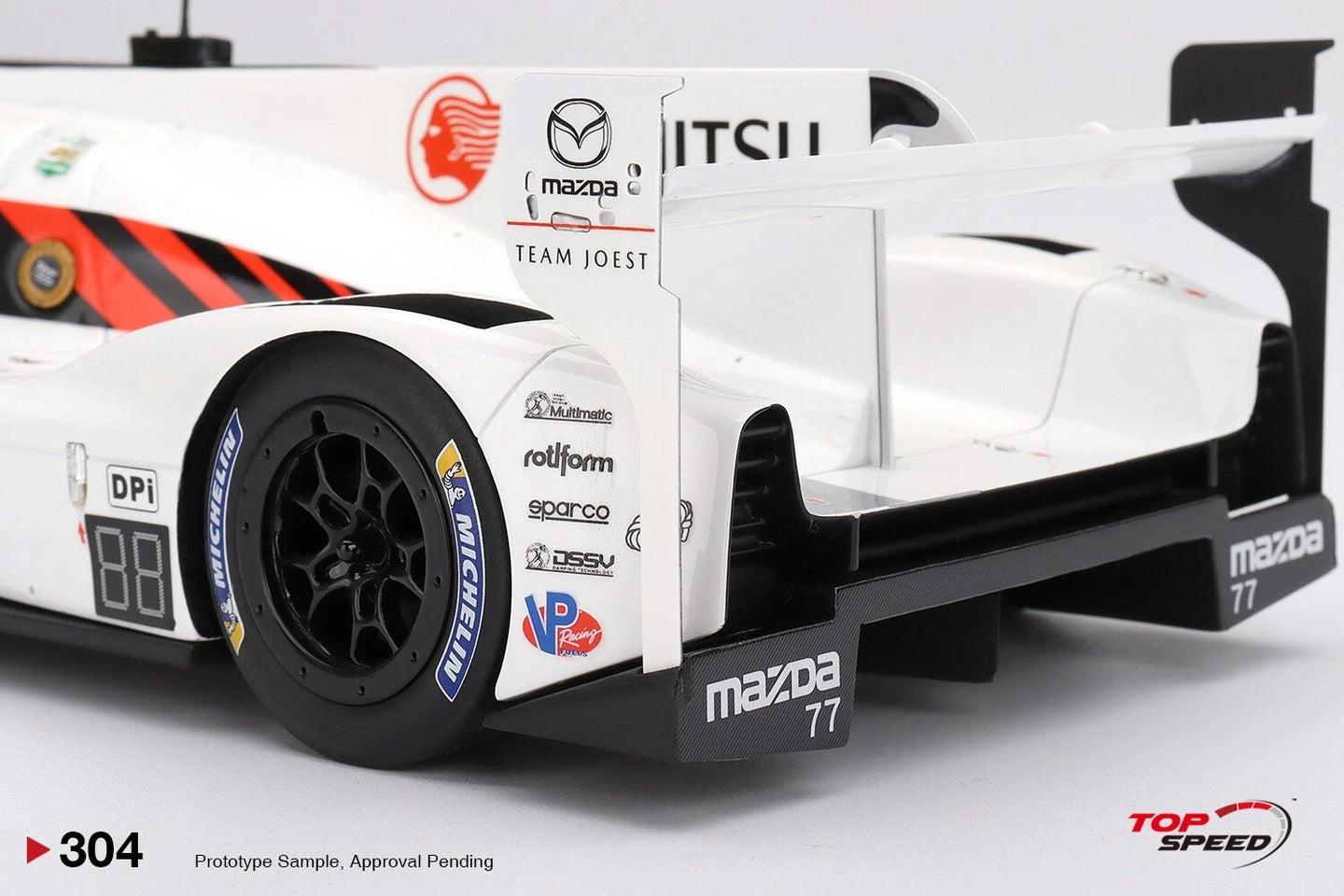 TOPSPEED TS0304 1/18 MAZDA RT-24P DPI NO.77 MAZDA TEAM JOEST IMSA DAYTONA 24 HR.2ND PLACE