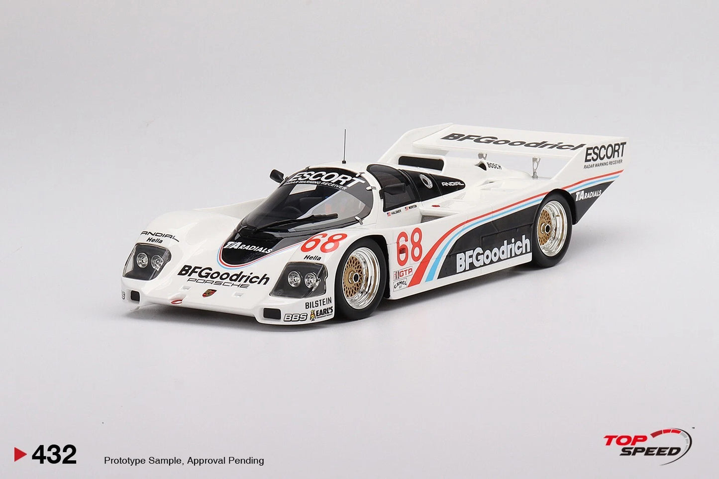 TOPSPEED PORSCHE 962 NO.68 BFGOODRICH 1986 IMSA ROAD AMERICA 500 MILES