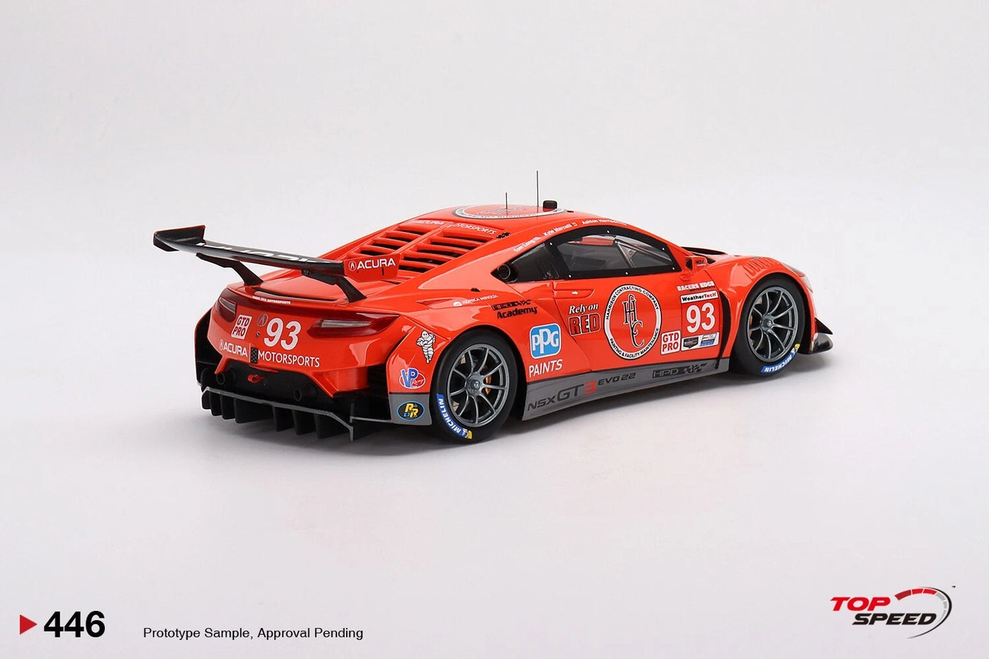 TOPSPEED ACURA NSX GT3 EVO22 NO93 WTR RACERS EDGE MOTORSPORTS 2022 IMSA SEBRING 12 HRS