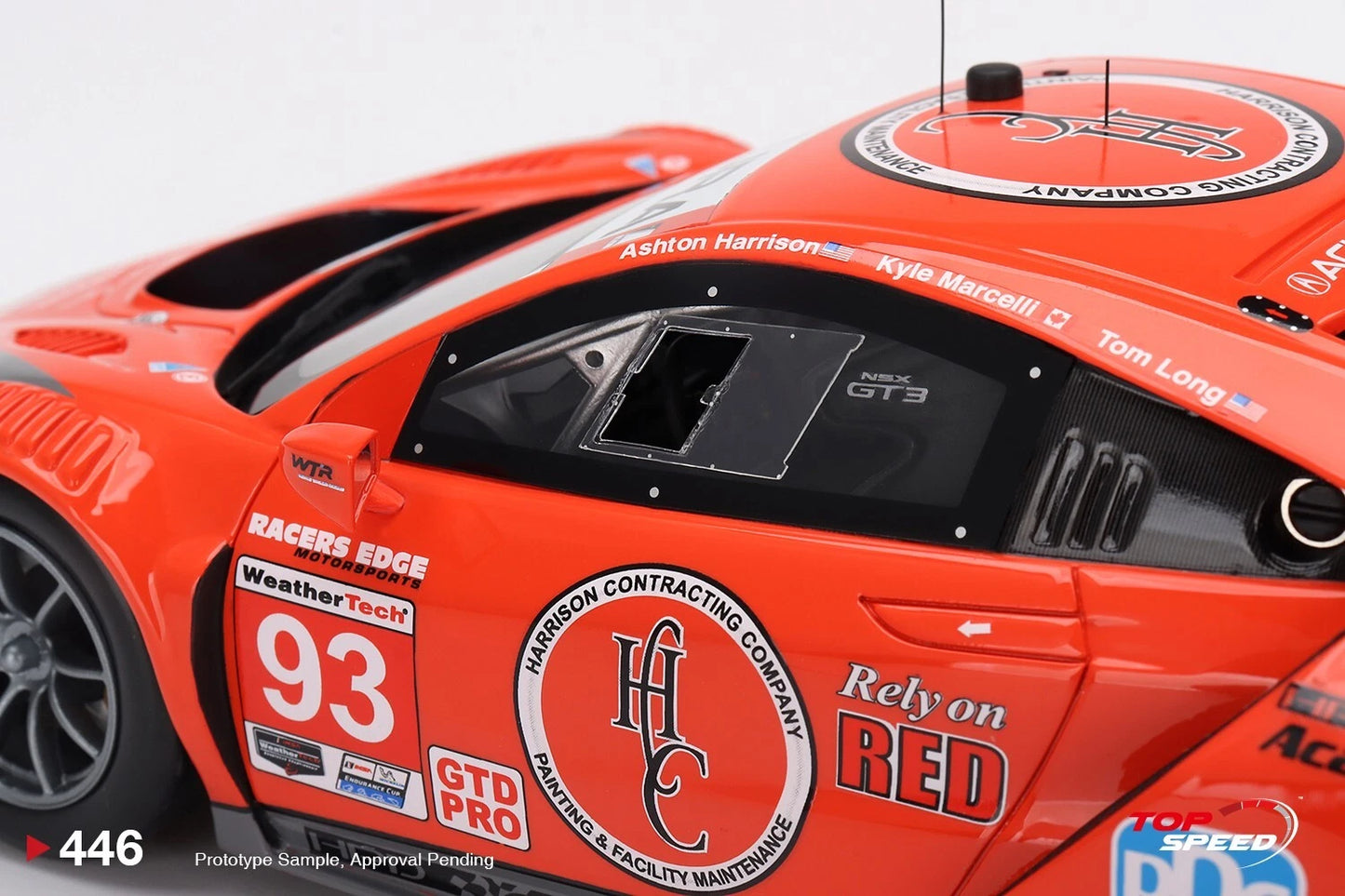 TOPSPEED ACURA NSX GT3 EVO22 NO93 WTR RACERS EDGE MOTORSPORTS 2022 IMSA SEBRING 12 HRS