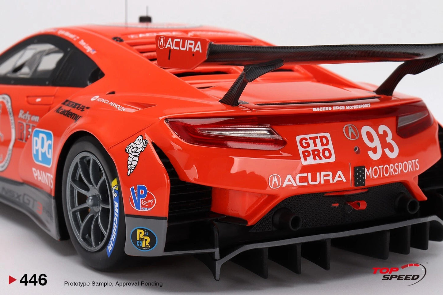 TOPSPEED ACURA NSX GT3 EVO22 NO93 WTR RACERS EDGE MOTORSPORTS 2022 IMSA SEBRING 12 HRS