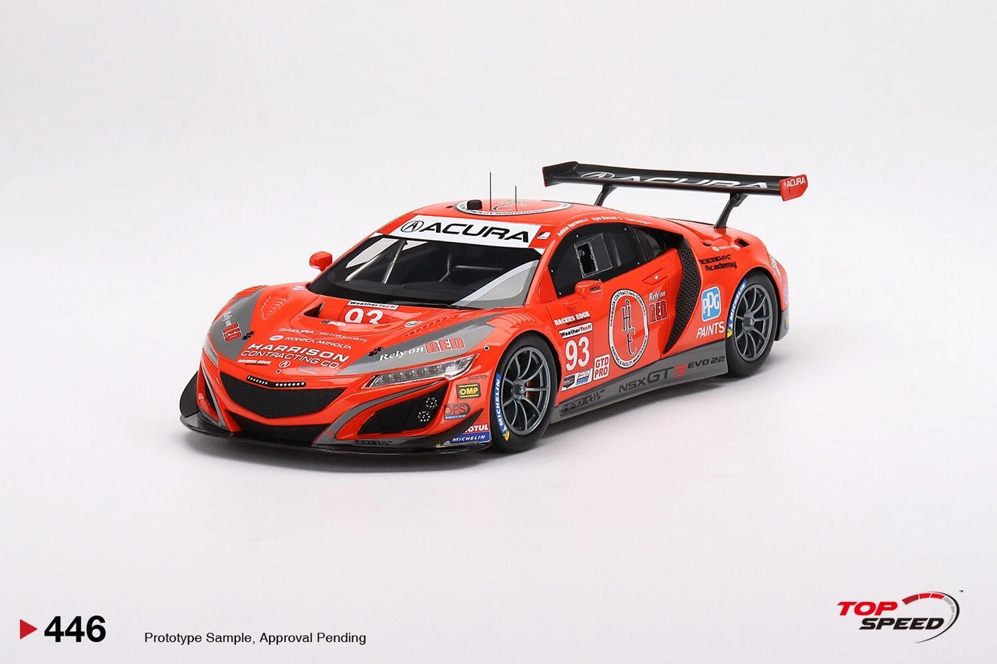 TOPSPEED ACURA NSX GT3 EVO22 NO93 WTR RACERS EDGE MOTORSPORTS 2022 IMSA SEBRING 12 HRS