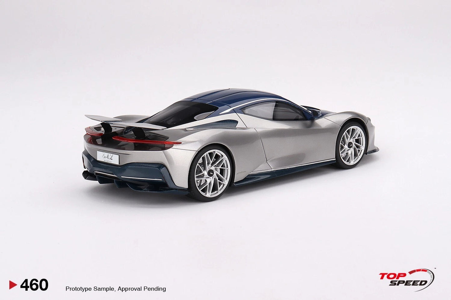 TOPSPEED PININFARINA BATTISTA 2019 (US LAUNCH EDITION) ARGENTO LIQUIDO GLOSS AND BLU DEL RE GLOSS (RESIN)