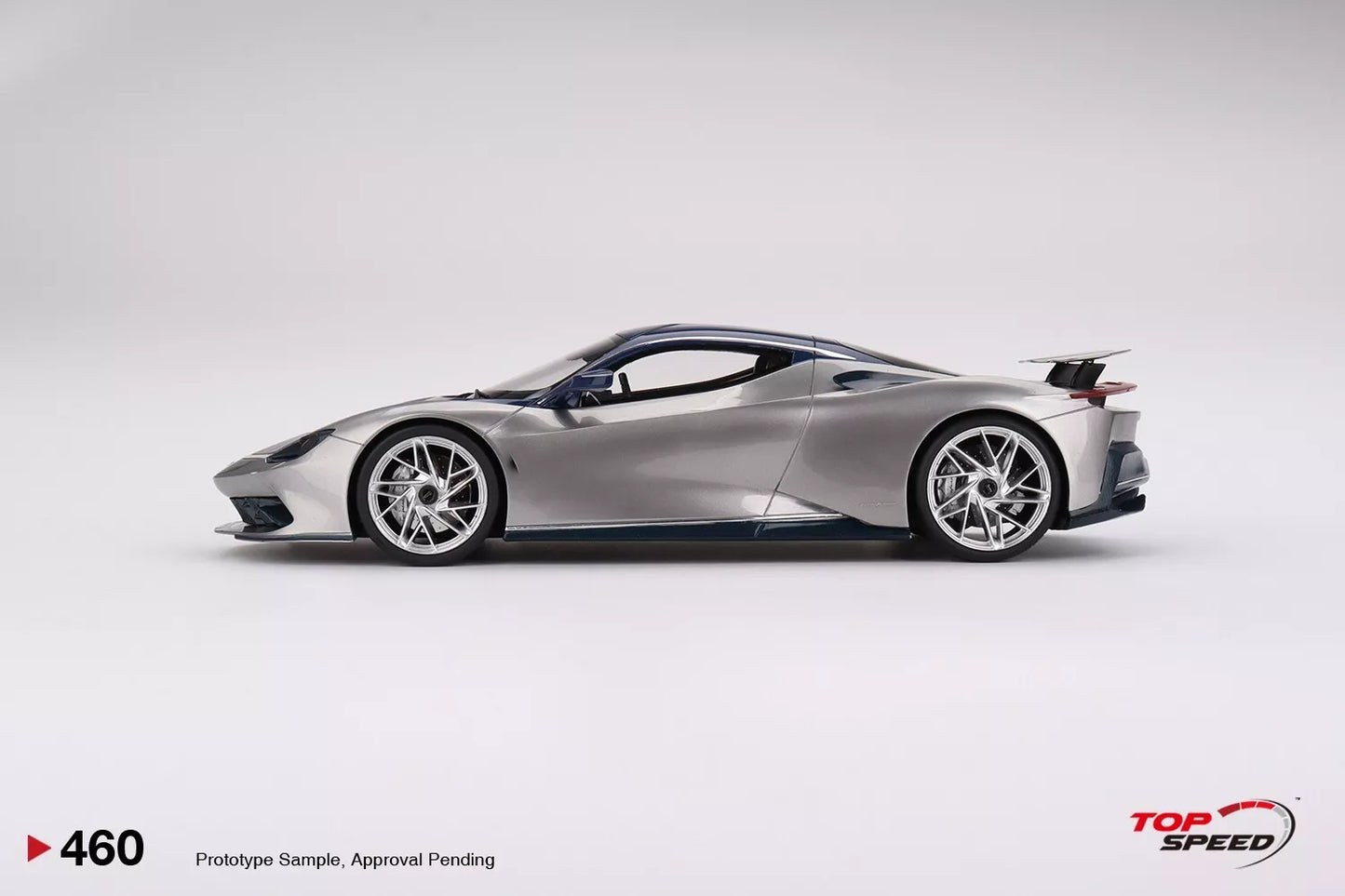TOPSPEED PININFARINA BATTISTA 2019 (US LAUNCH EDITION) ARGENTO LIQUIDO GLOSS AND BLU DEL RE GLOSS (RESIN)