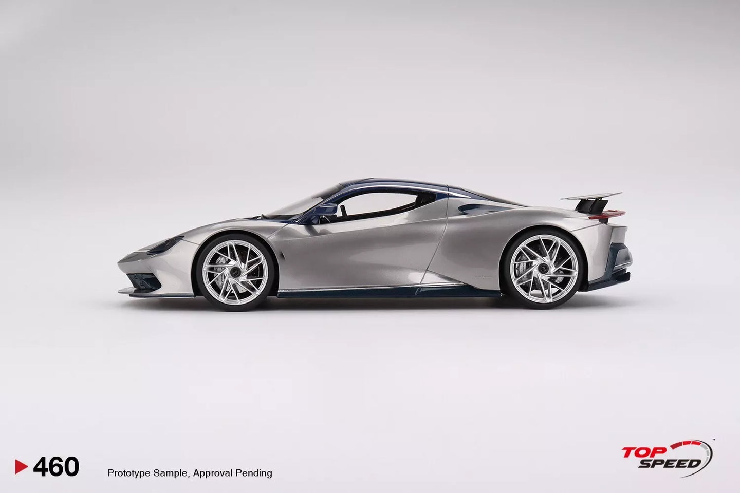 TOPSPEED PININFARINA BATTISTA 2019 (US LAUNCH EDITION) ARGENTO LIQUIDO GLOSS AND BLU DEL RE GLOSS (RESIN)