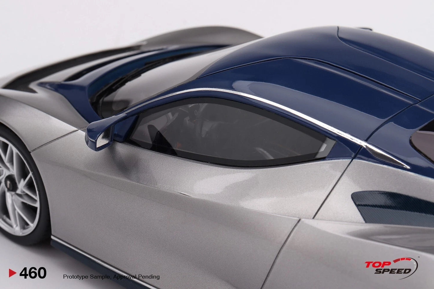 TOPSPEED PININFARINA BATTISTA 2019 (US LAUNCH EDITION) ARGENTO LIQUIDO GLOSS AND BLU DEL RE GLOSS (RESIN)