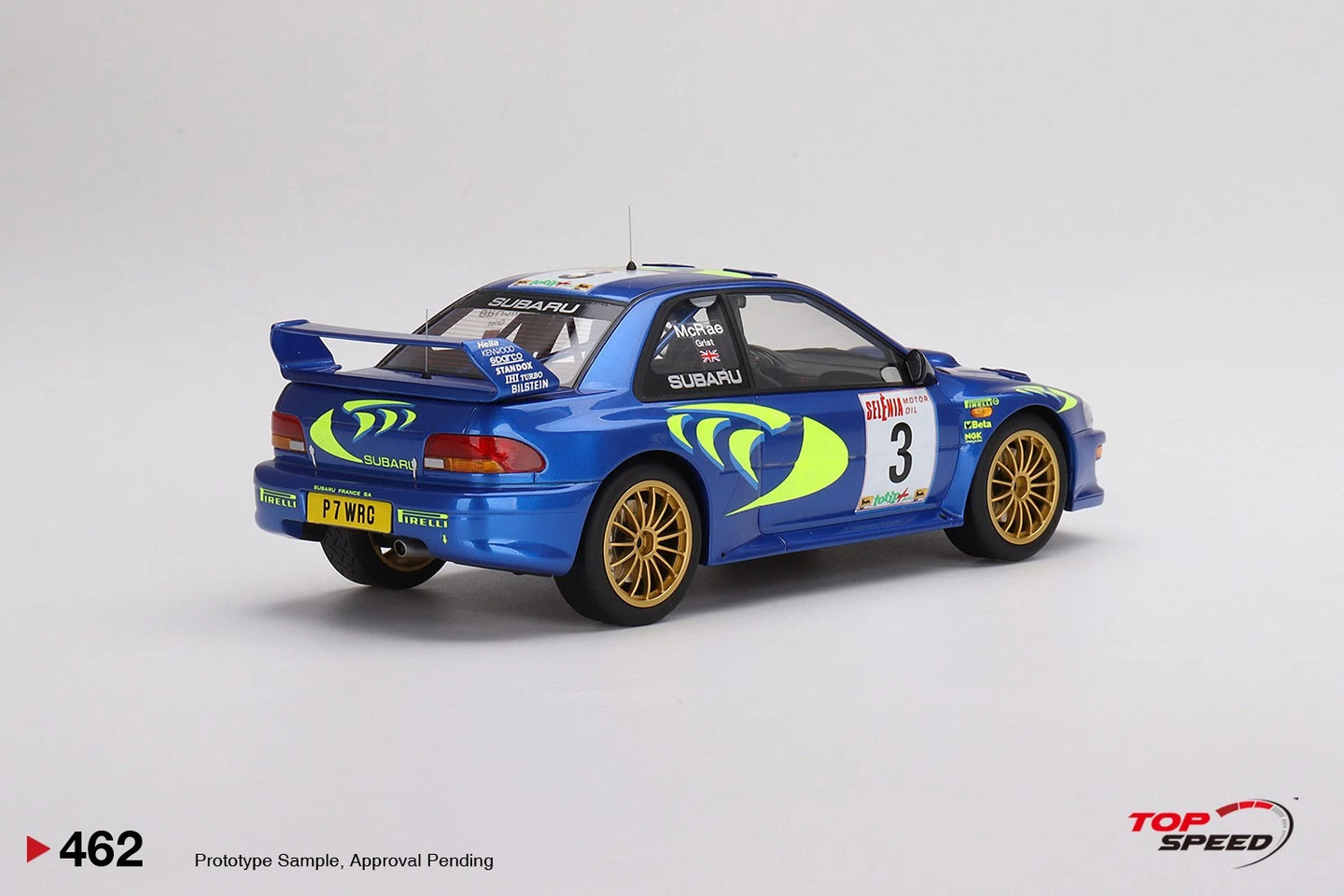 TOPSPEED SUBARU IMPREZA WRC97 1997 RALLY SAN REMO WINNER NO.3 (RESIN)
