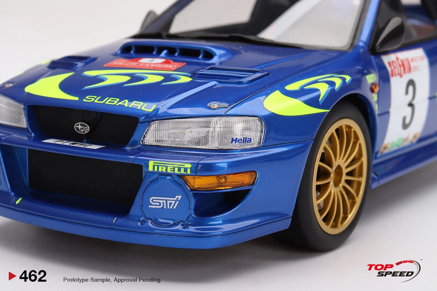 TOPSPEED SUBARU IMPREZA WRC97 1997 RALLY SAN REMO WINNER NO.3 (RESIN)