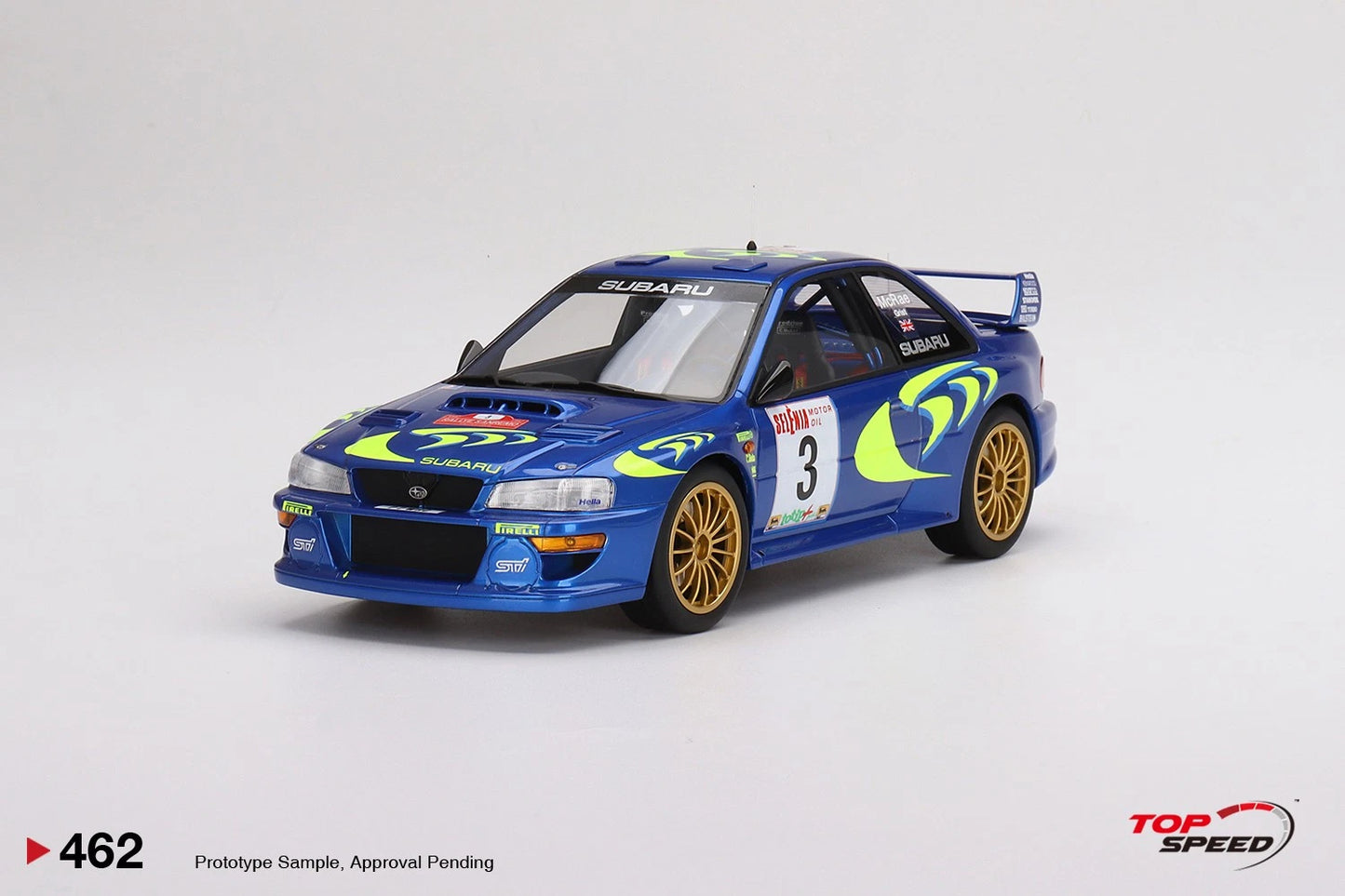 TOPSPEED SUBARU IMPREZA WRC97 1997 RALLY SAN REMO WINNER NO.3 (RESIN)