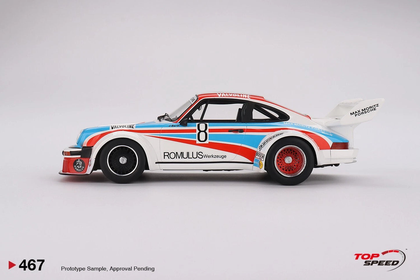 TOPSPEED PORSCHE 934/5 NO.8 MAX MORITZ TEAM 1977 NURBURGRING 1000 KILOMETRES (RESIN)