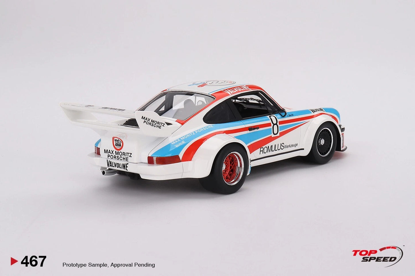 TOPSPEED PORSCHE 934/5 NO.8 MAX MORITZ TEAM 1977 NURBURGRING 1000 KILOMETRES (RESIN)
