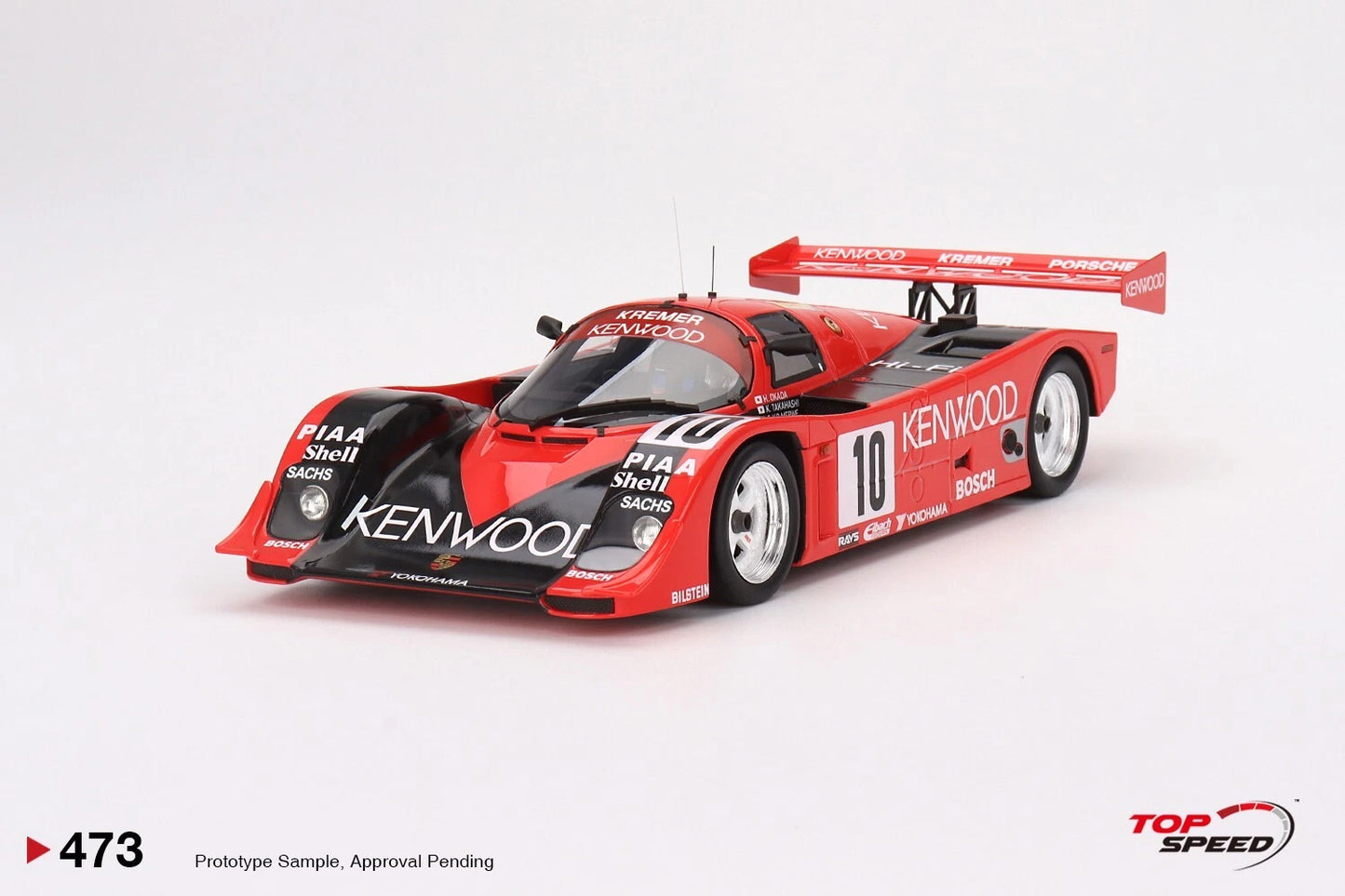 TOPSPEED PORSCHE 962 CK6 NO.10 PORSCHE KREMER RACING 1990 LE MANS 24 HRS (RESIN)