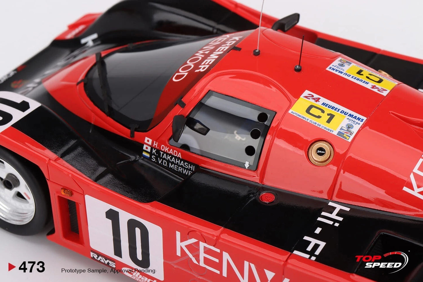 TOPSPEED PORSCHE 962 CK6 NO.10 PORSCHE KREMER RACING 1990 LE MANS 24 HRS (RESIN)