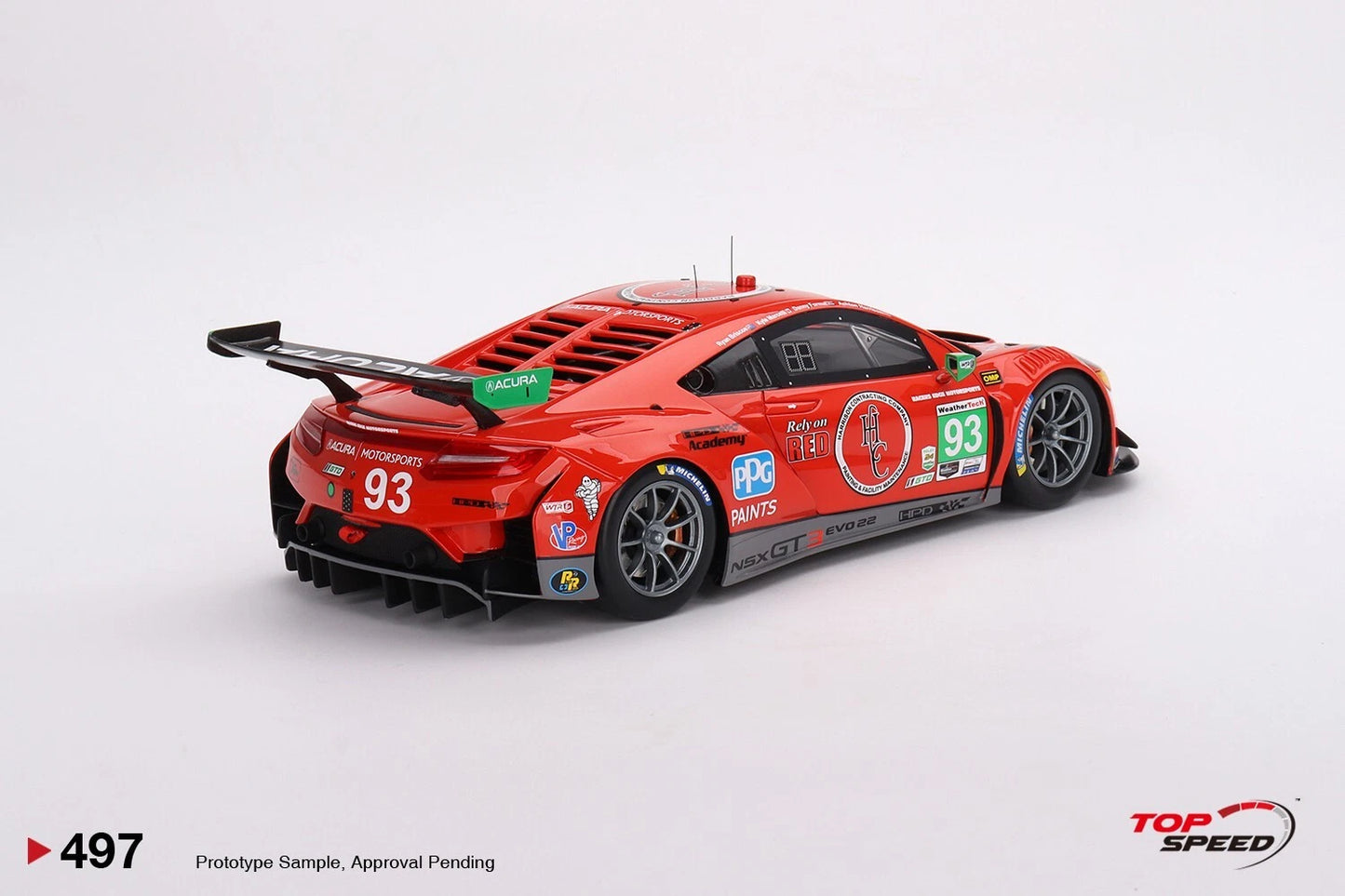 TOPSPEED ACURA NSX GT3 EVO22 NO.93 EDGE MOTORSPORTS WITH WTRANDRETTI 2023 IMSA DAYTONA 24 HRS