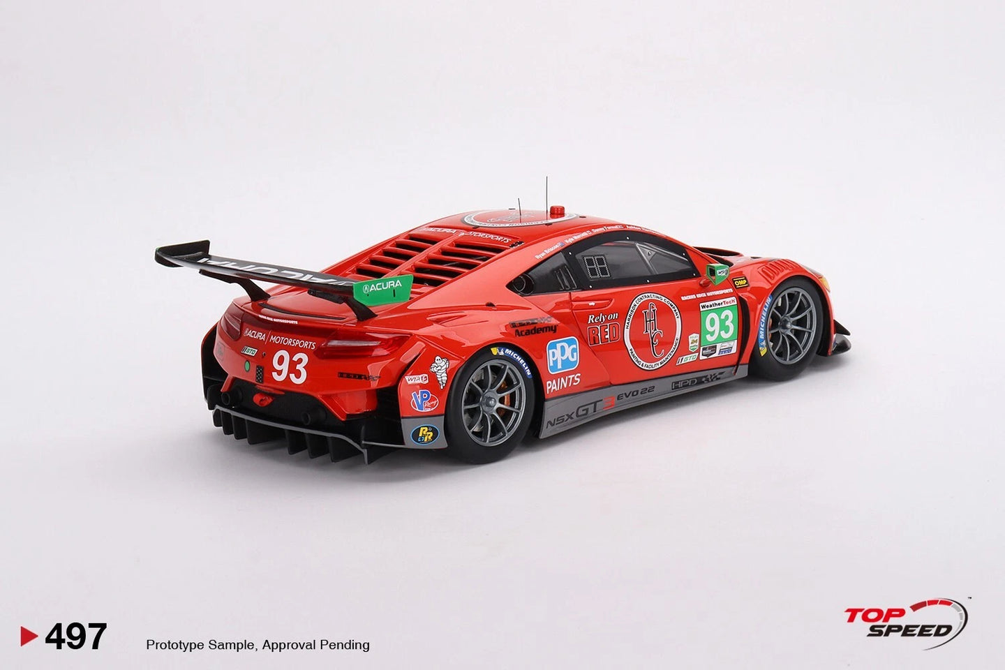 TOPSPEED ACURA NSX GT3 EVO22 NO.93 EDGE MOTORSPORTS WITH WTRANDRETTI 2023 IMSA DAYTONA 24 HRS