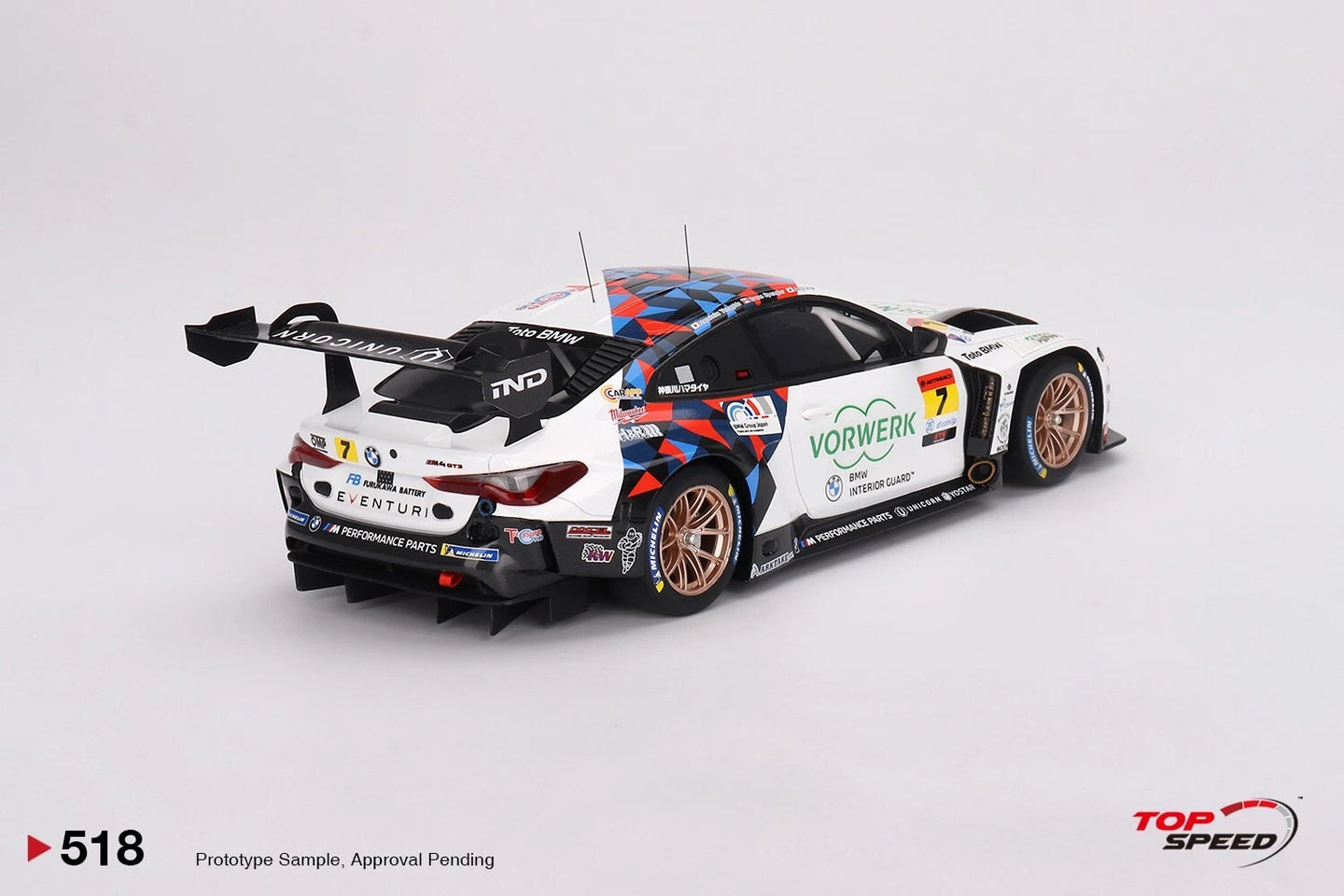 TOPSPEED BMW M4 GT3 NO.7 STUDIE BMW M4 BMW M TEAM STUDIE X CRS 2023 SUPER GT SERIES