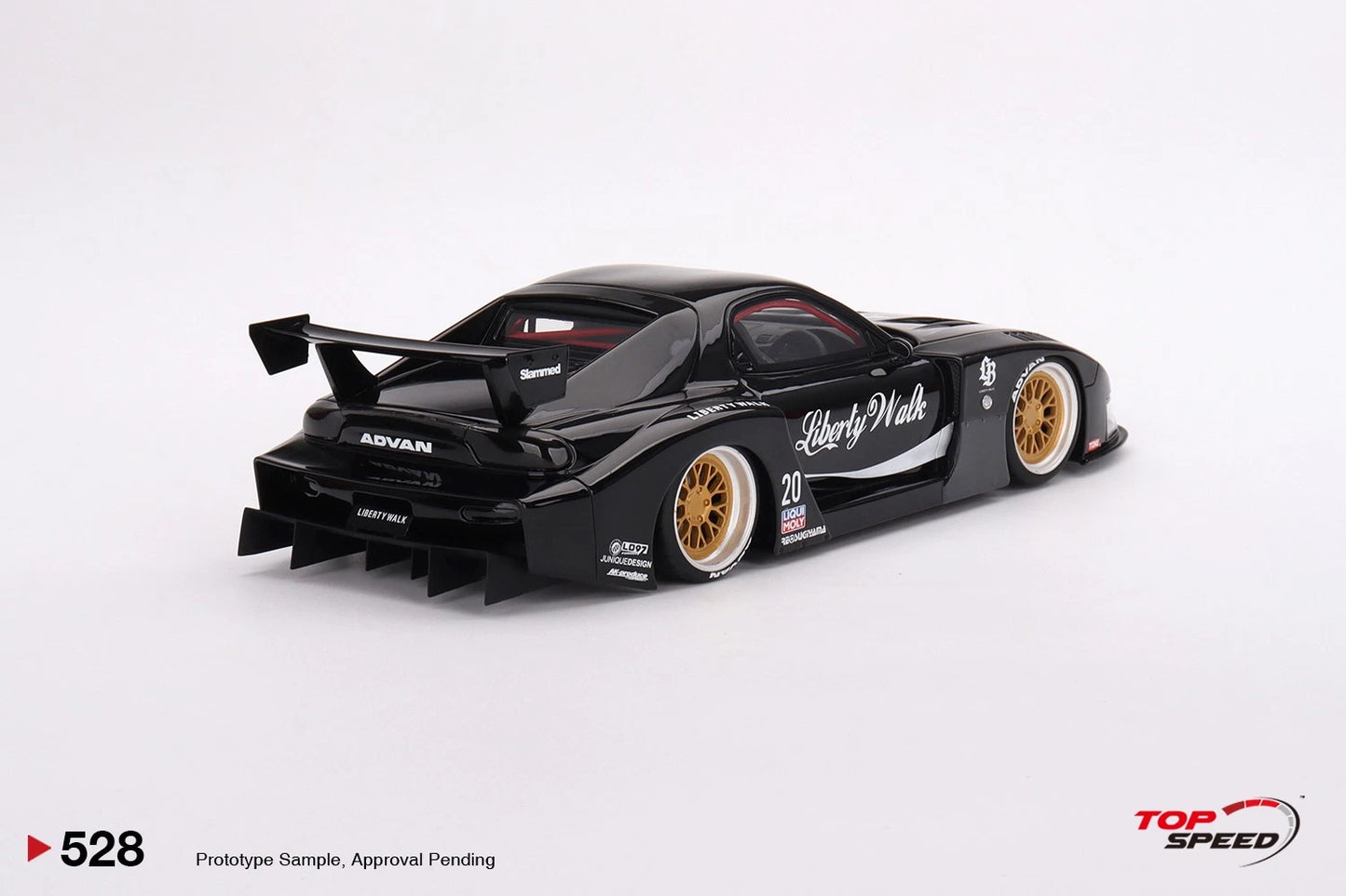 TOPSPEED MAZDA RX-7 LB-SUPER SILHOUETTE LIBERTY WALK BLACK