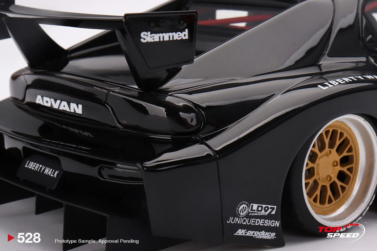 TOPSPEED MAZDA RX-7 LB-SUPER SILHOUETTE LIBERTY WALK BLACK