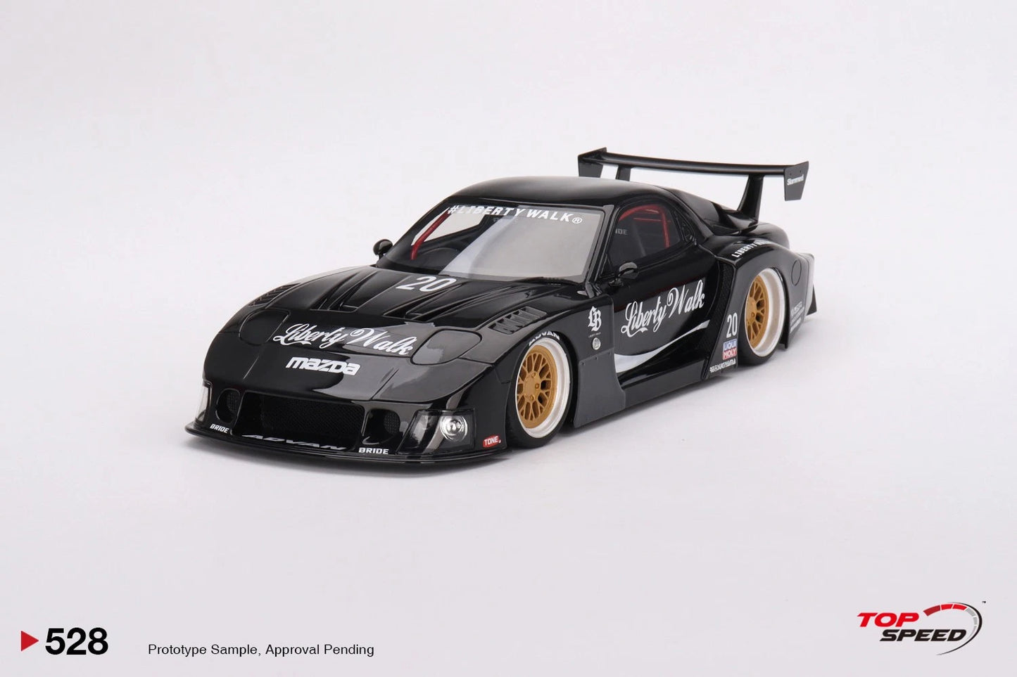 TOPSPEED MAZDA RX-7 LB-SUPER SILHOUETTE LIBERTY WALK BLACK