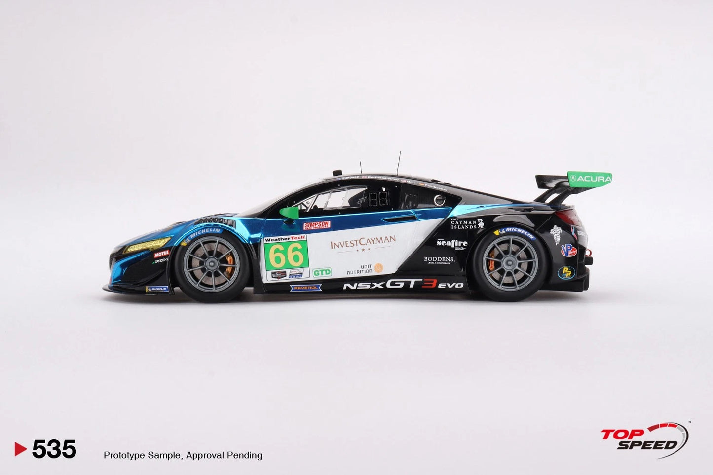 TOPSPEED ACURA NSX GT3 EVO22 NO.66 GRADIENT RACING