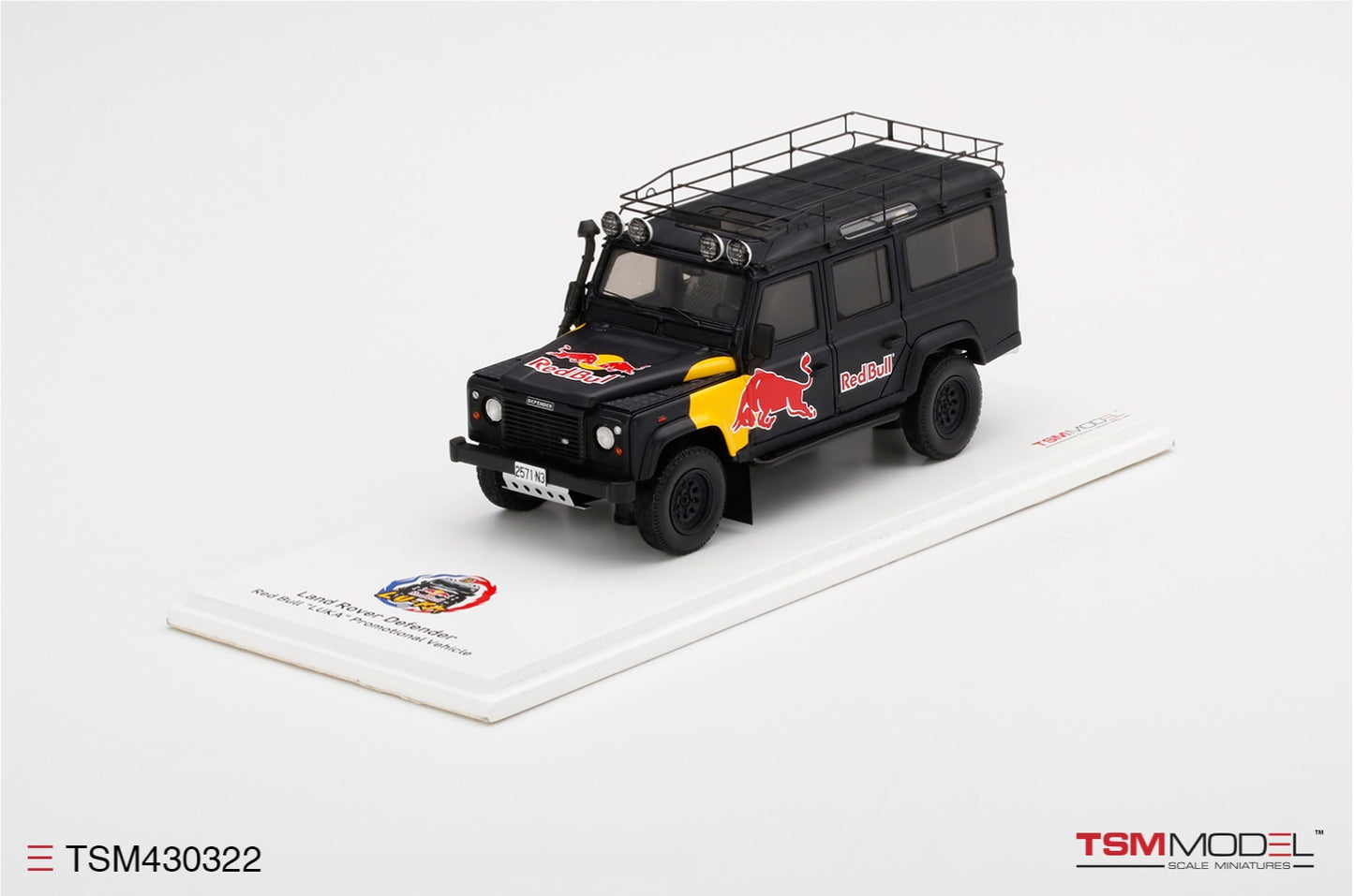 TRUESCALE MINIATURES LAND ROVER DEFENDER RED BULL